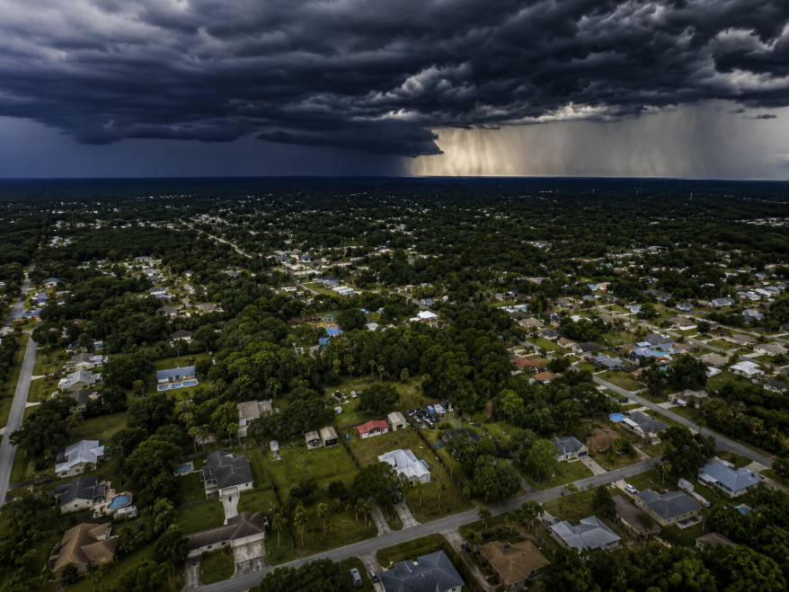Dark storm front over Port St. John